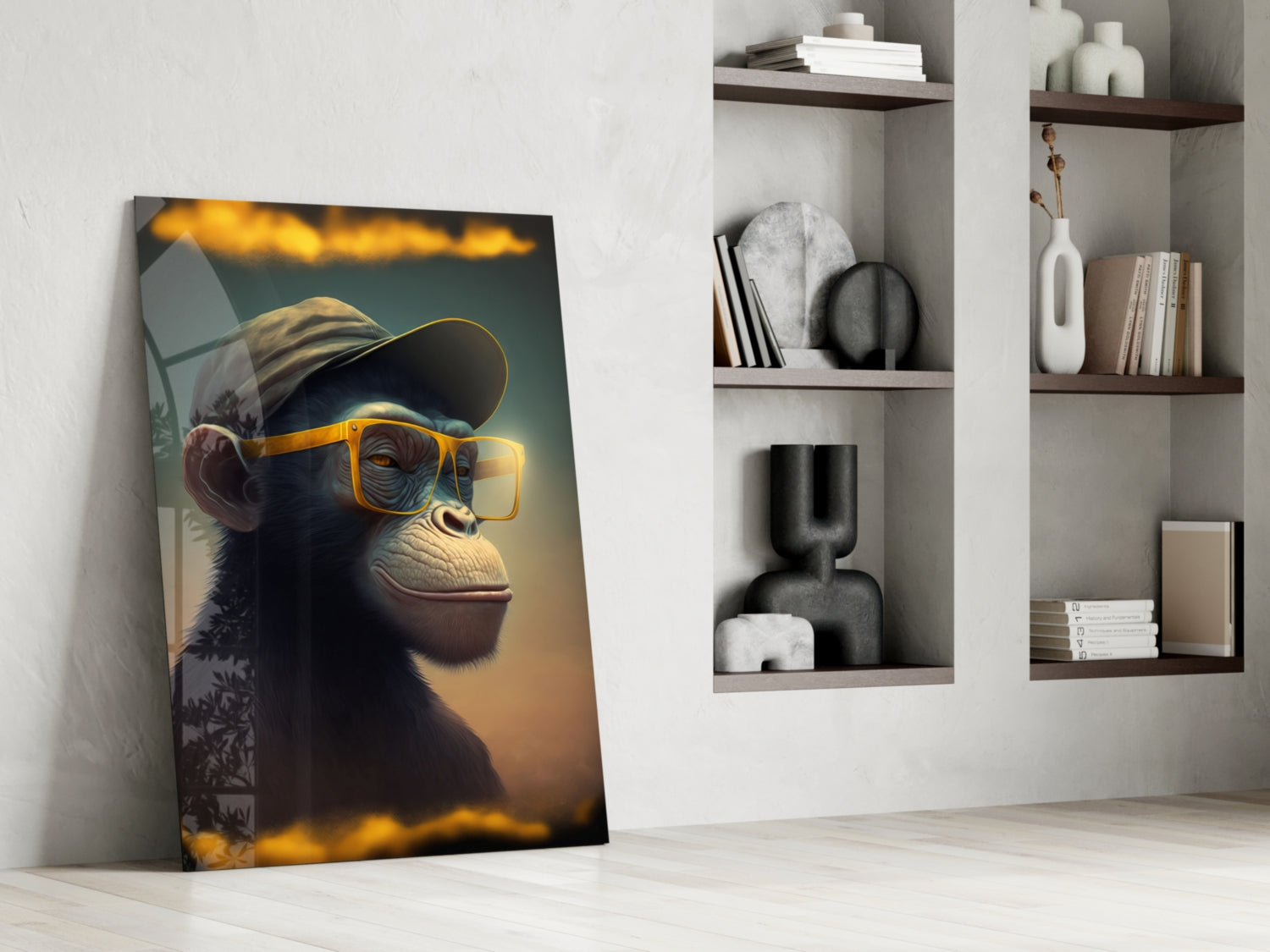 Wise Monkey Glass Wall Art || Designers Collection