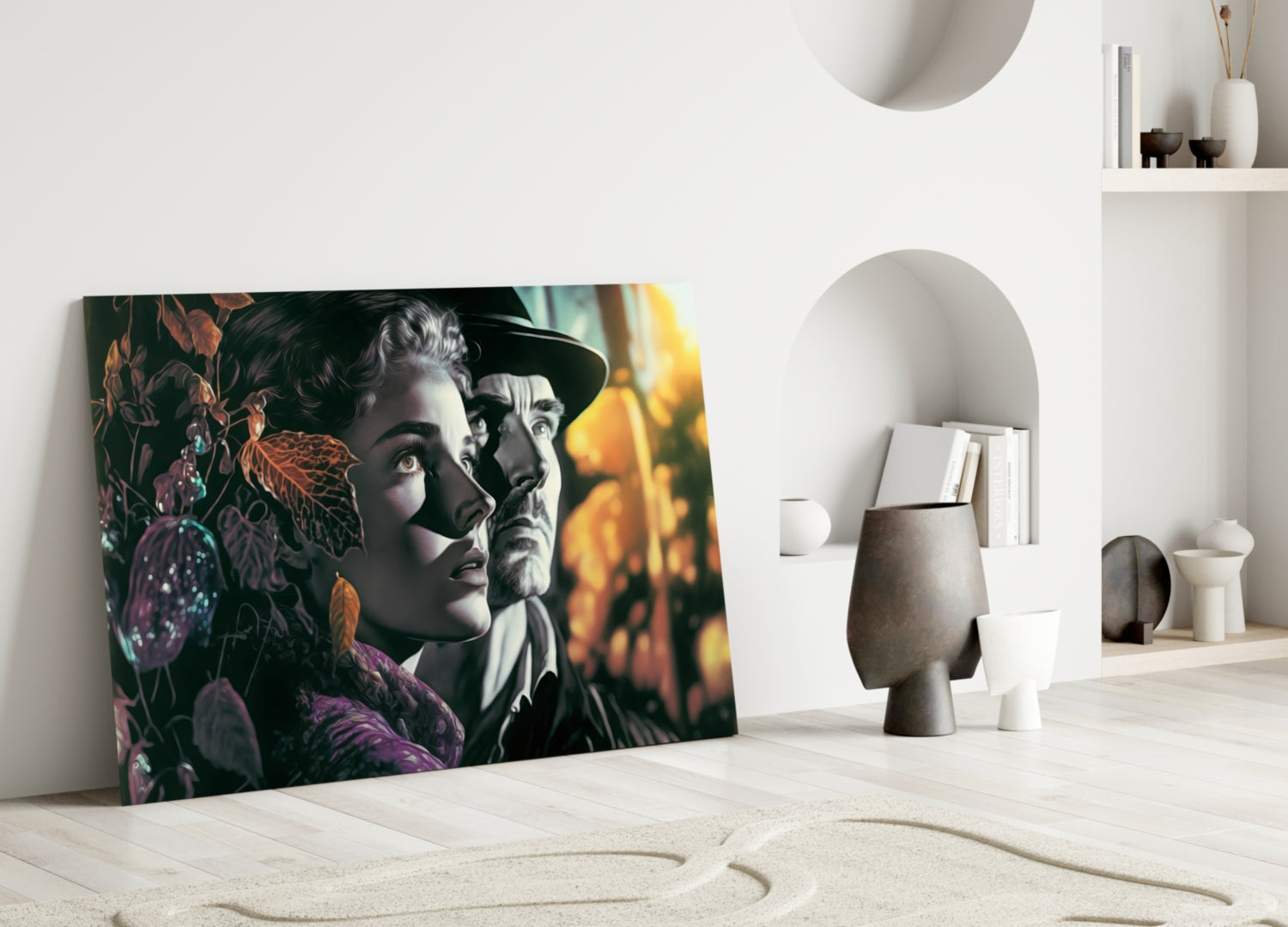 Nostalgic Scenes Glass Wall Art || Designer Collection