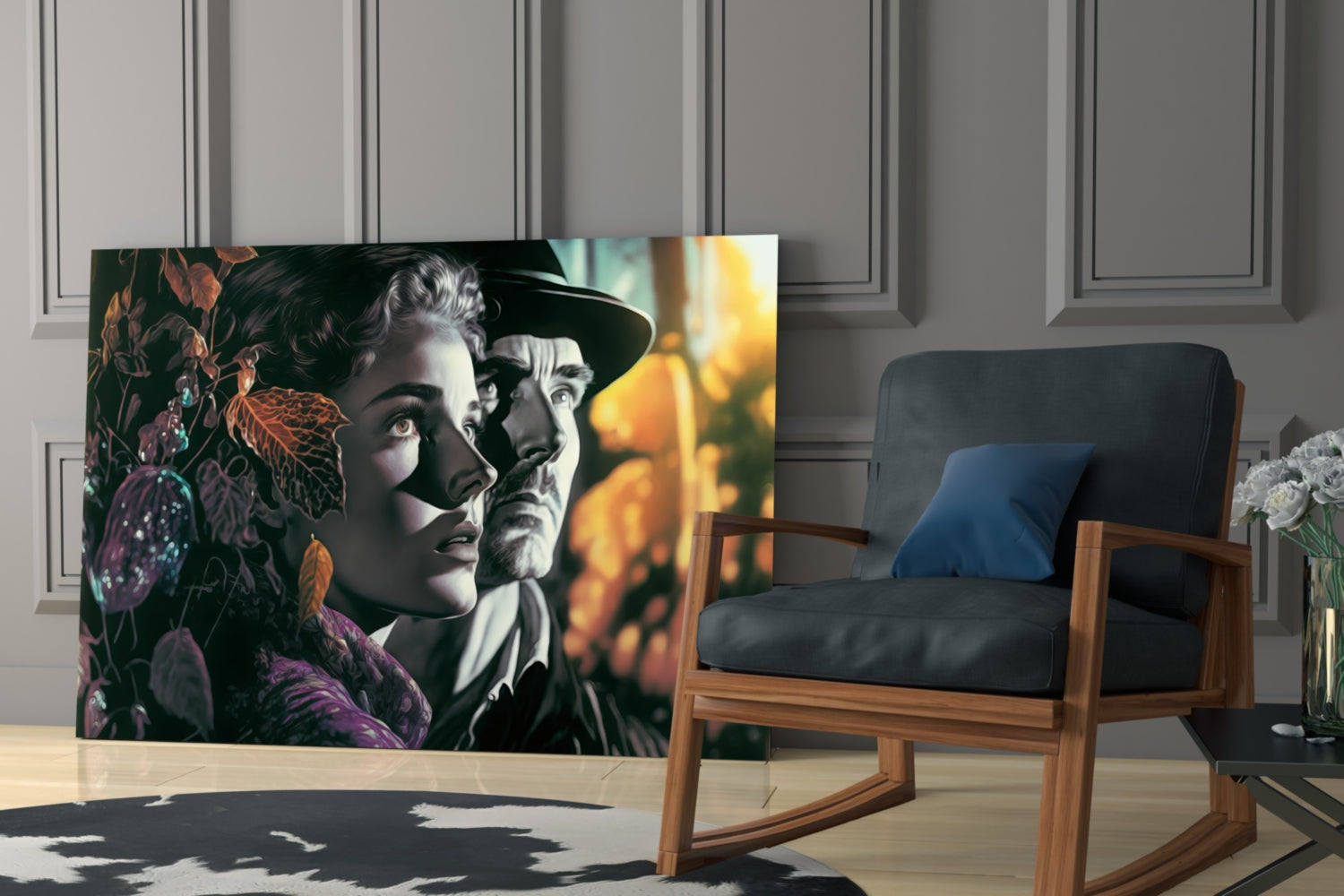 Nostalgic Scenes Glass Wall Art || Designer Collection