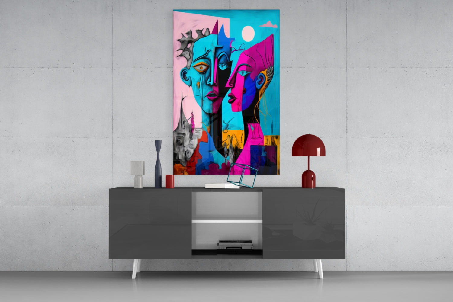 Intimacy Glass Wall Art || Designer Collection