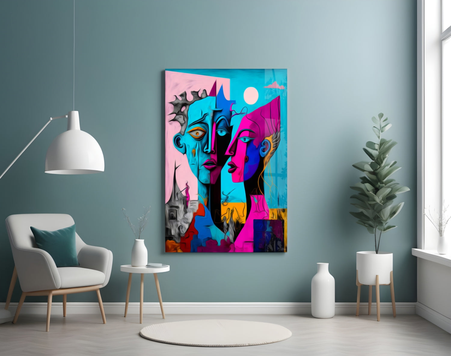 Intimacy Glass Wall Art || Designer Collection