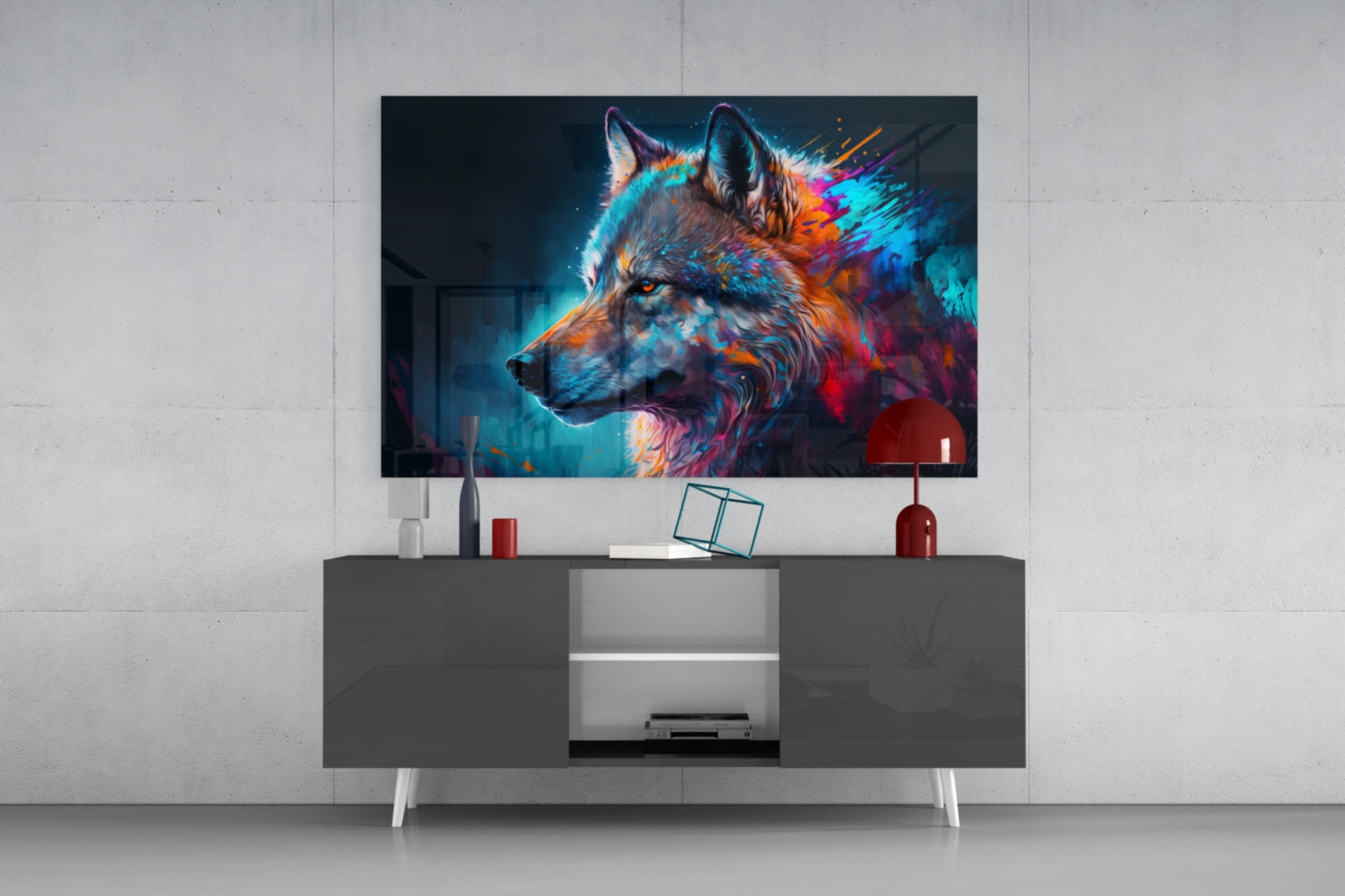 Freedom of the Wolf Glass Wall Art || Designer Collection