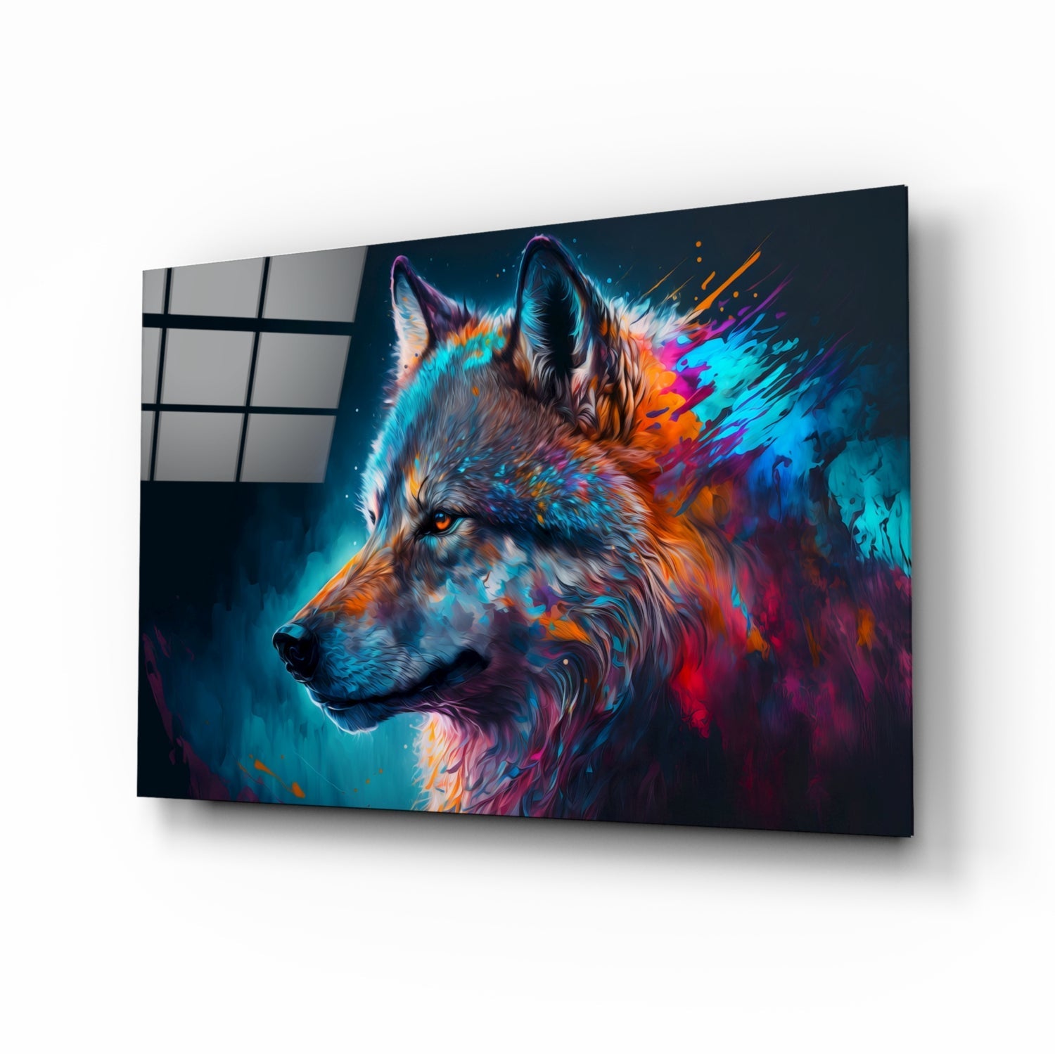 Freedom of the Wolf Glass Wall Art || Designer Collection