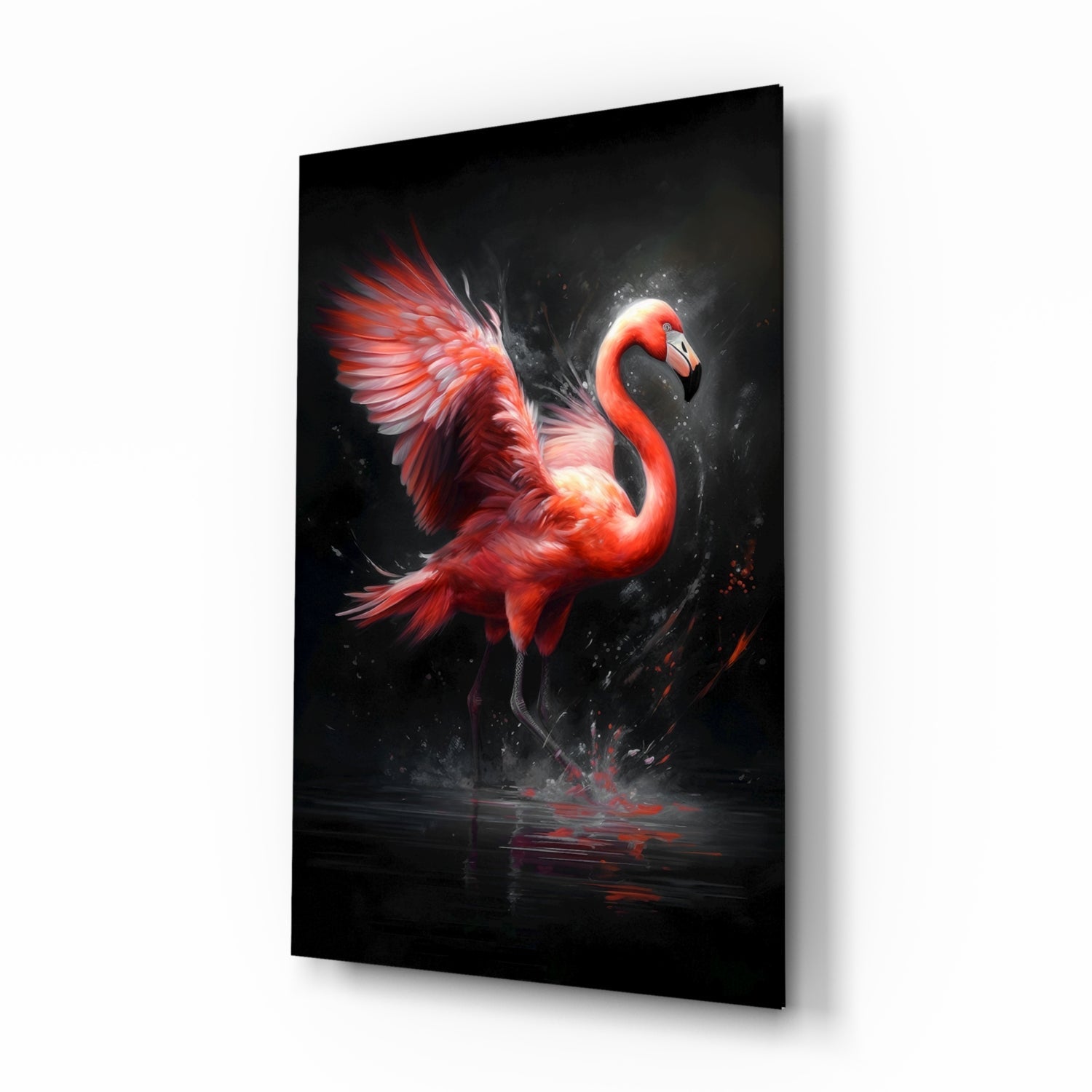 Flamingo Glass Wall Art || Designer Collection