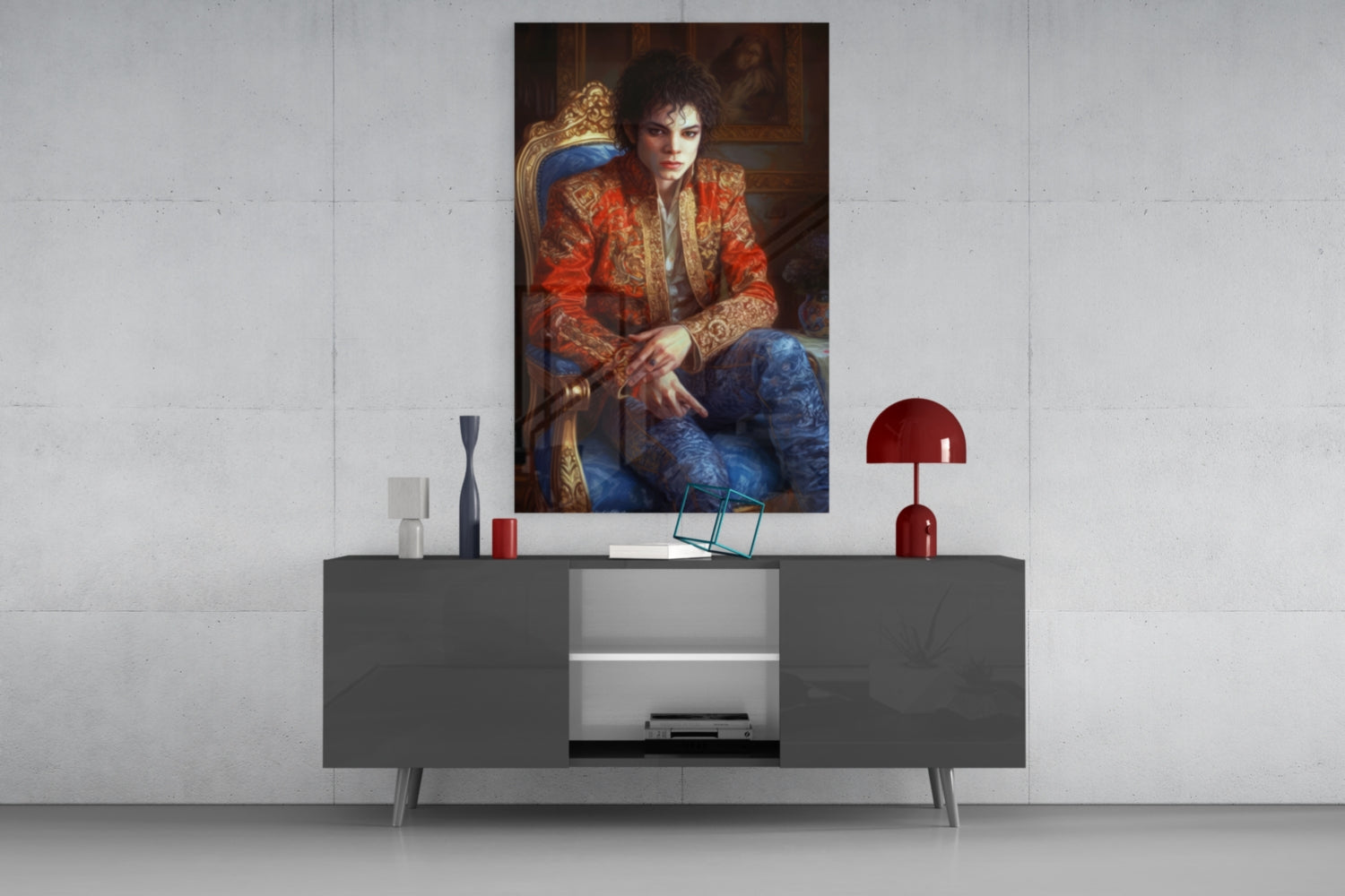 Moonwalk Pop Dancer Glass Wall Art || Designer Collection
