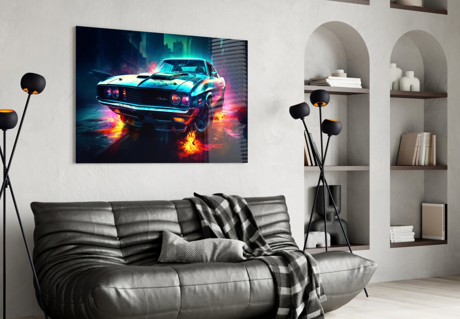 1970 American Muscle Car Glass Wall Art || Designer Collection