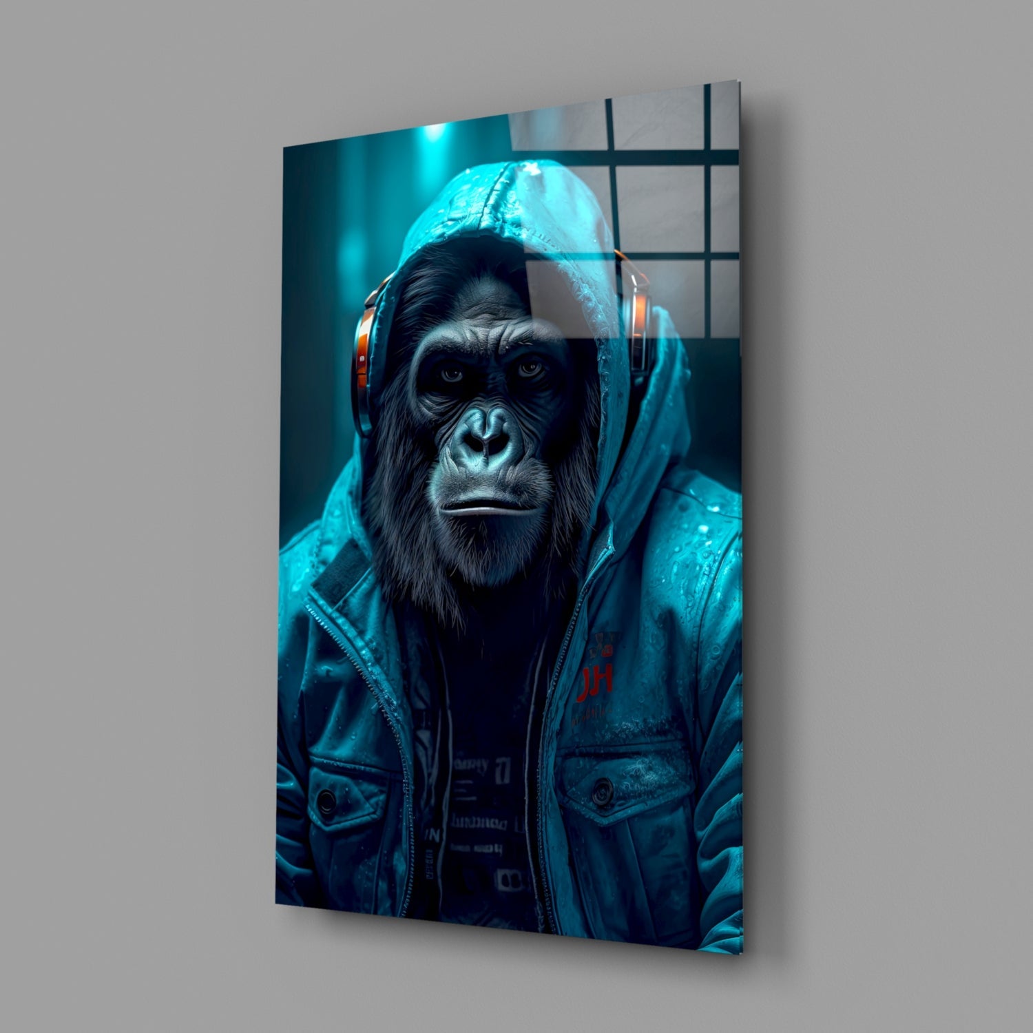 Music and the Ape Glass Wall Art || Designer Collection