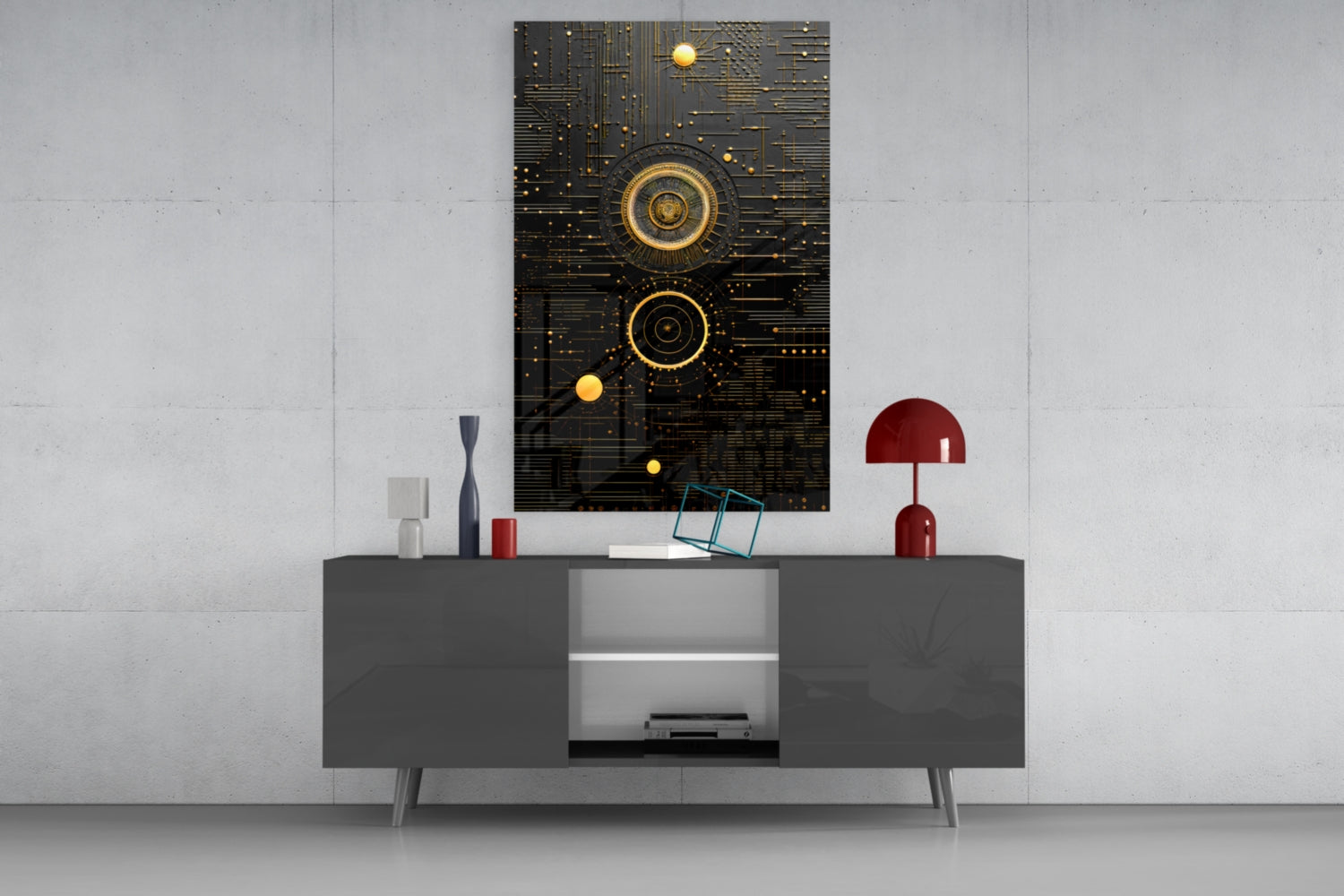 Ancient Sky Glass Wall Art|| Designer&