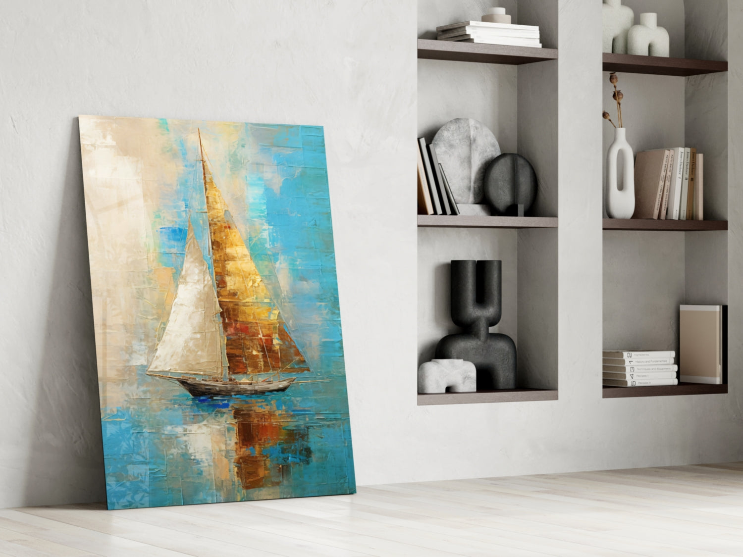 Sailing Glass Wall Art || Designer Collection