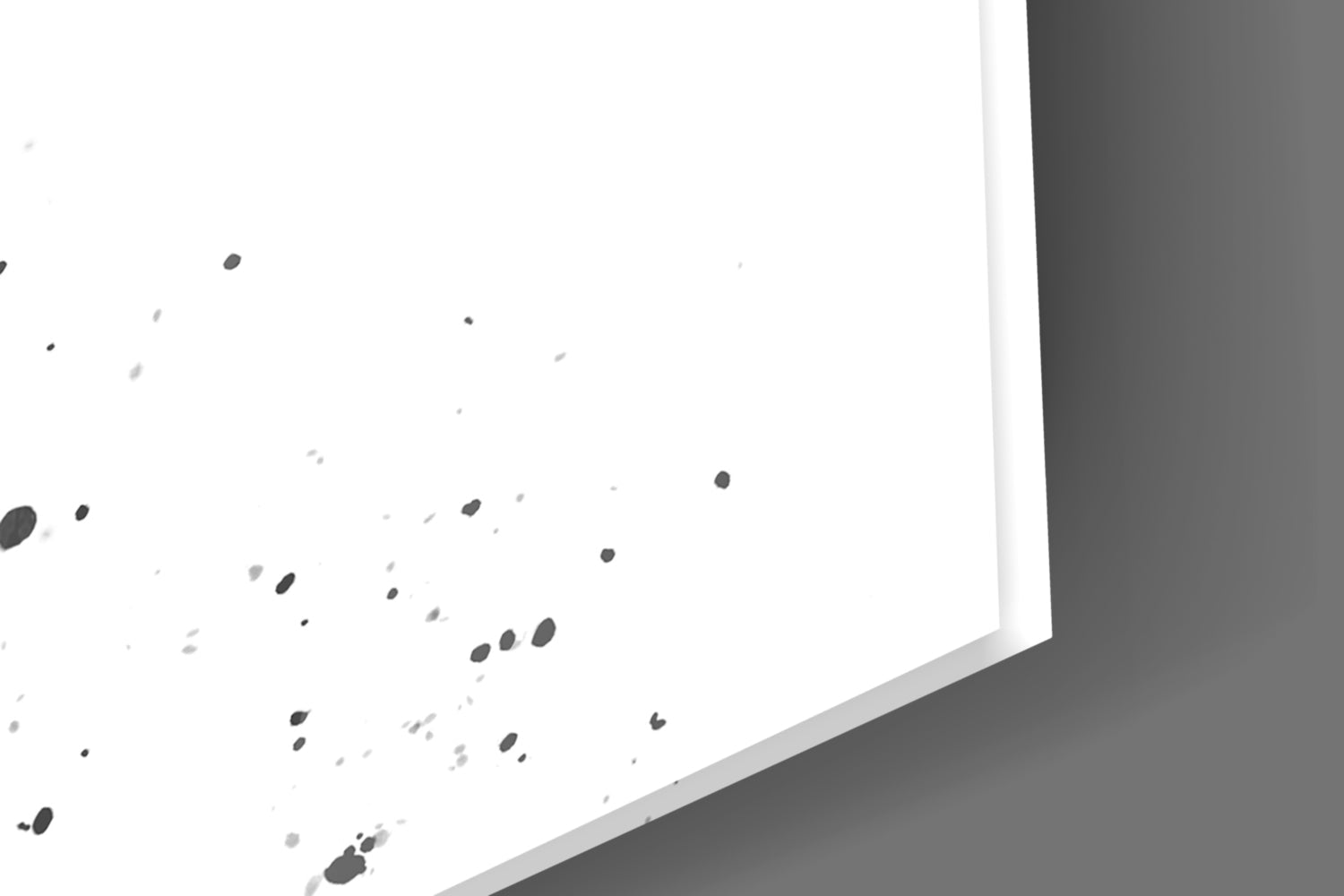 Watercolor Ink Deer Splatter Glass Wall Art