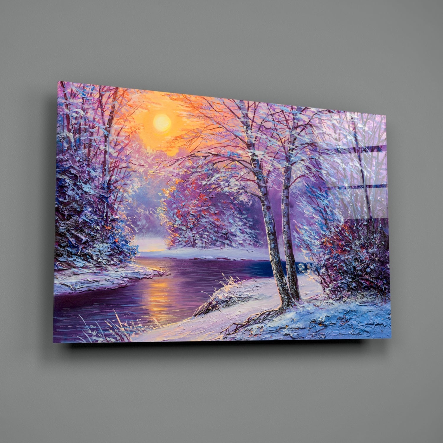 Glass Wall Art on a Winter&