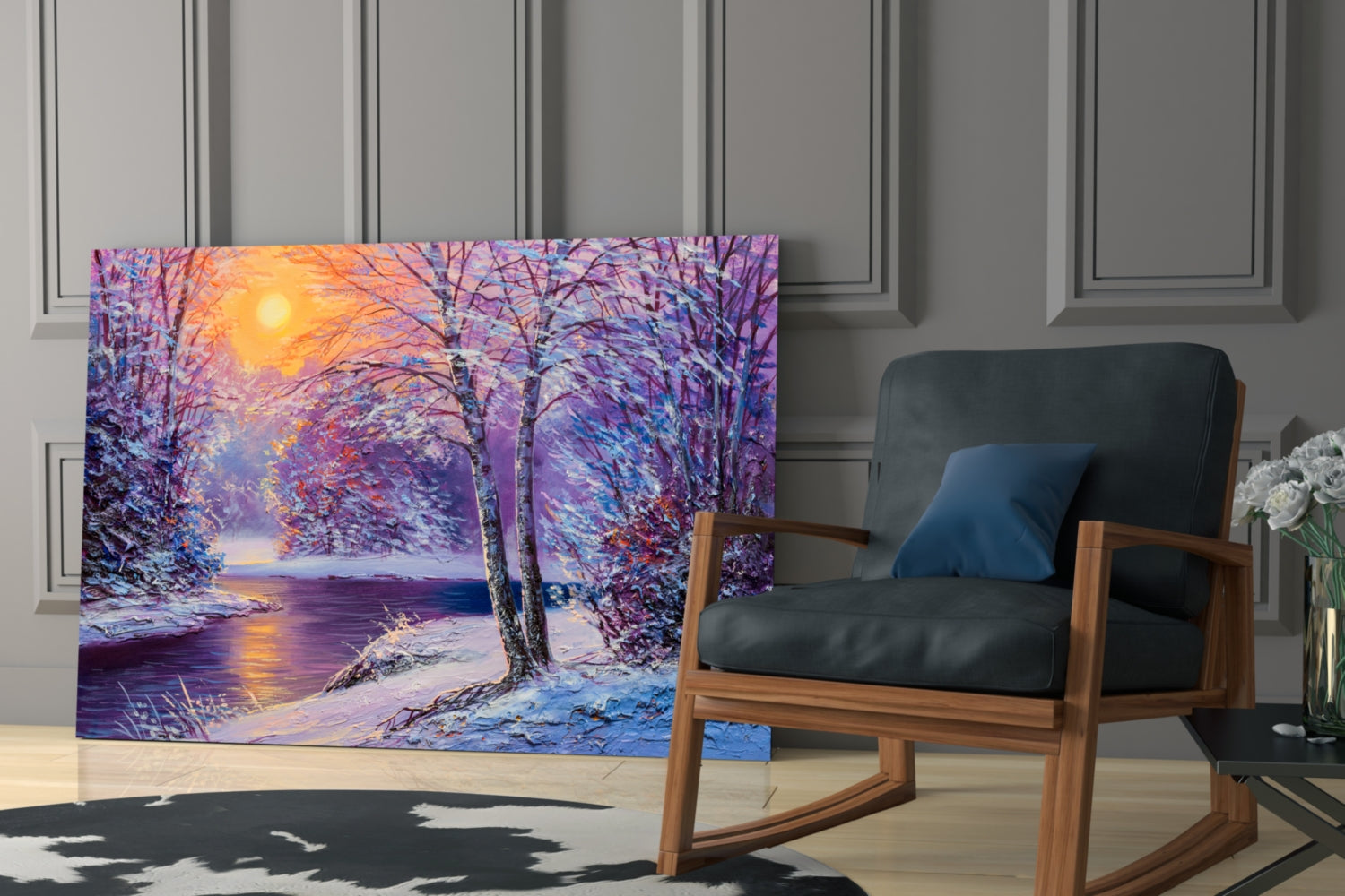 Glass Wall Art on a Winter&