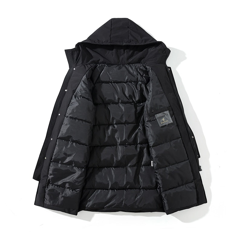 2021 Winter Thick Jacket Solid Ladies Long Coats with Zippers Hooded Single Breasted Parkas