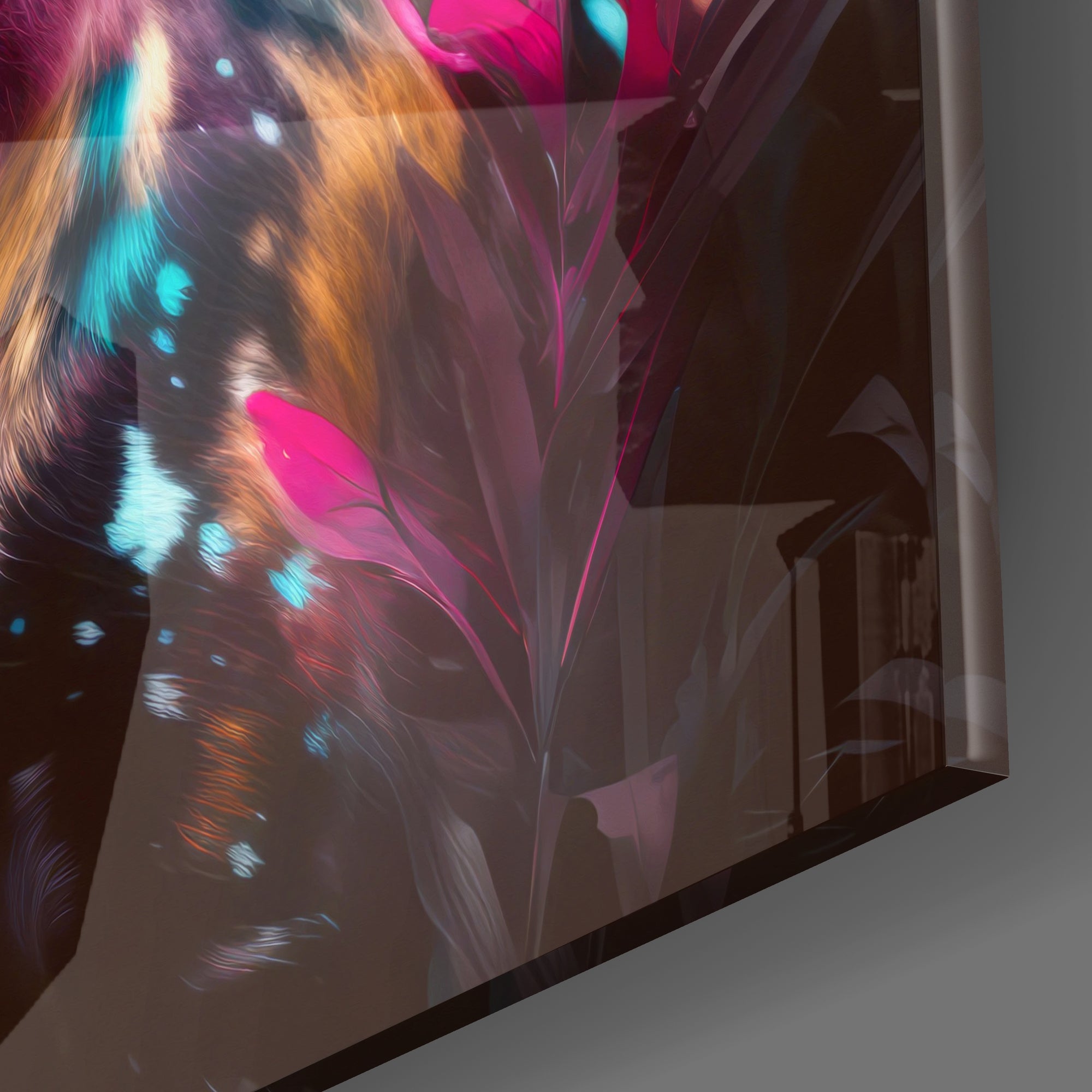 Forest Dog Glass Wall Art || Designers Collection