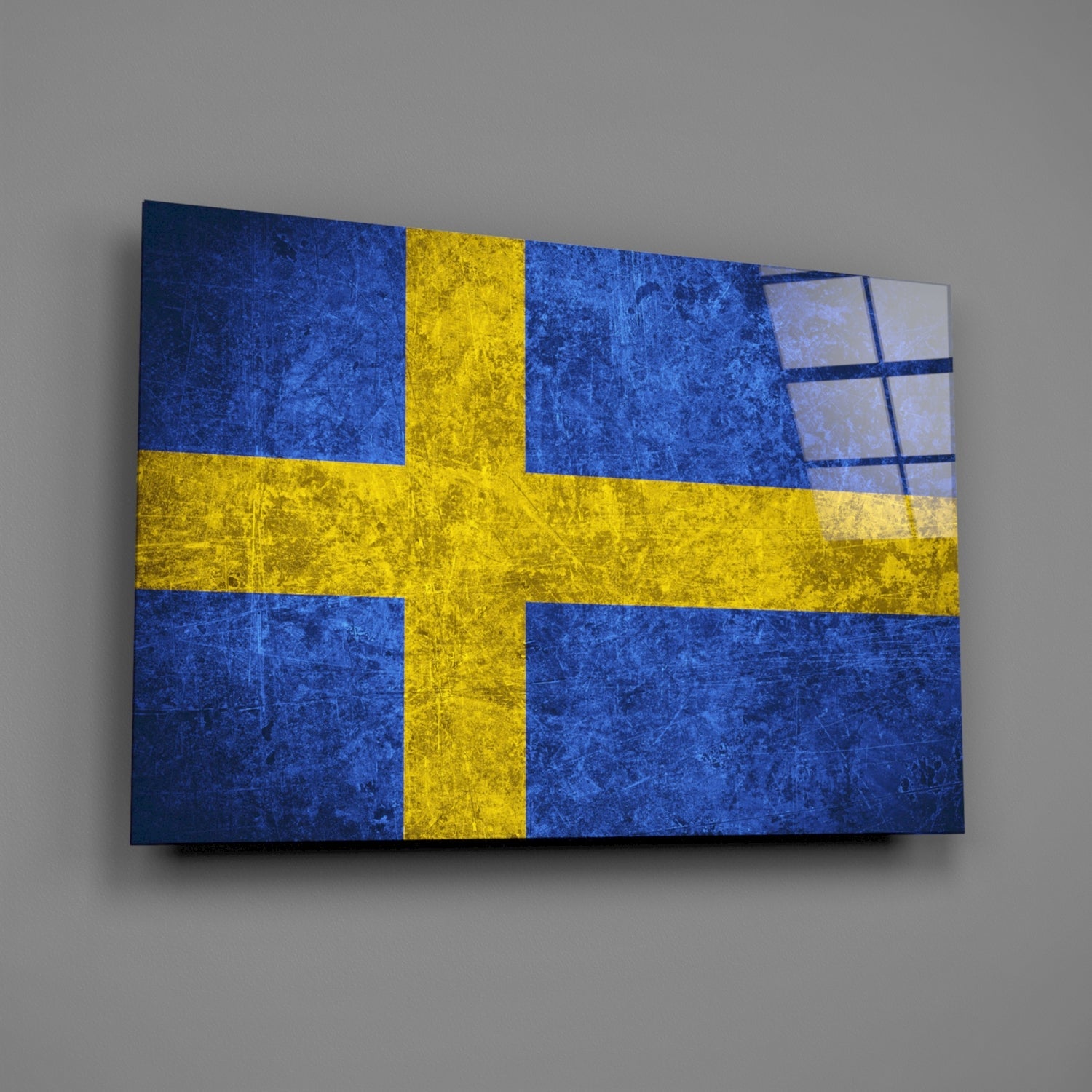 Flag of Sweden Glass Wall Art