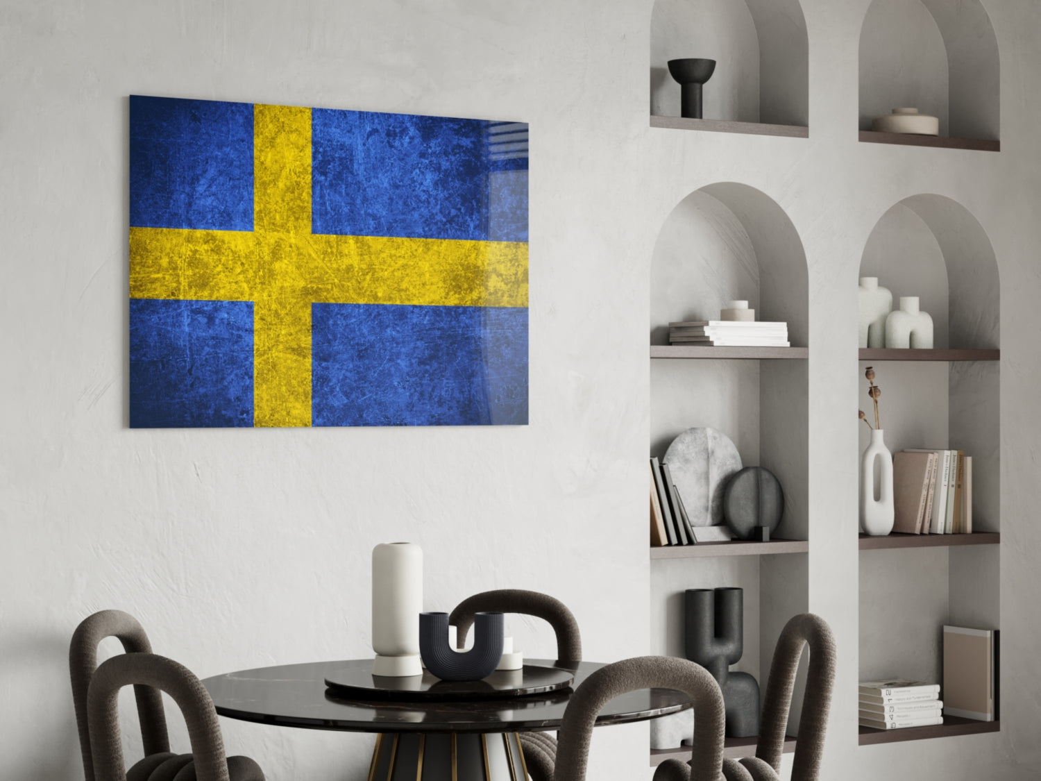 Flag of Sweden Glass Wall Art