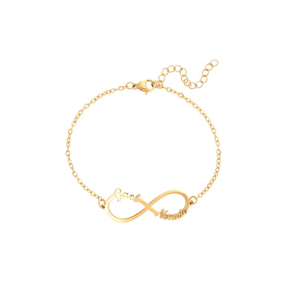 Customized 4 Name infinity bracelet for women