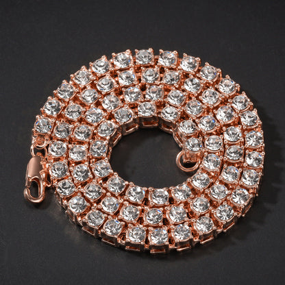 Hip Hop 1 Row Alloy Tennis Chain Necklace