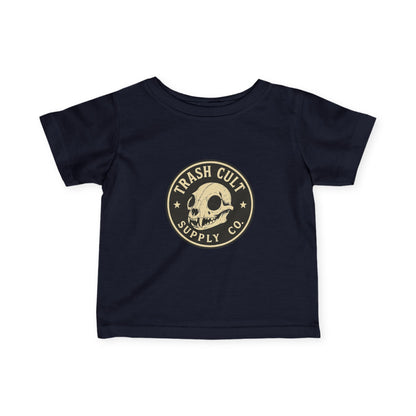 Trash Cult Skull Infant Tee, Baby T-Shirt, Unisex Baby Top, Cute Skull Baby Clothes, Edgy Infant Apparel, Trendy Newborn Gift