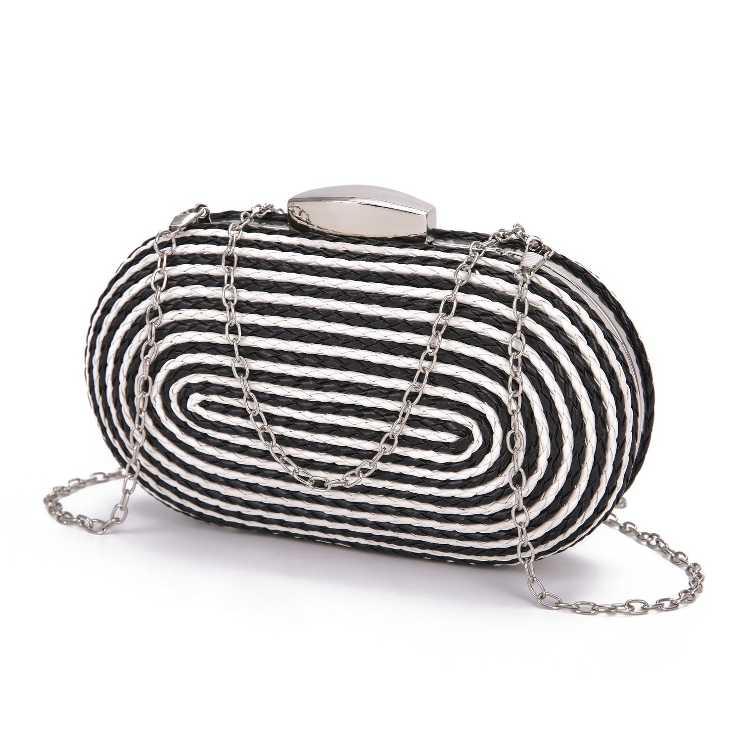 Fashionable oval crossbody woven bags