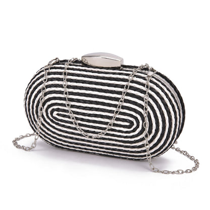 Fashionable oval crossbody woven bags