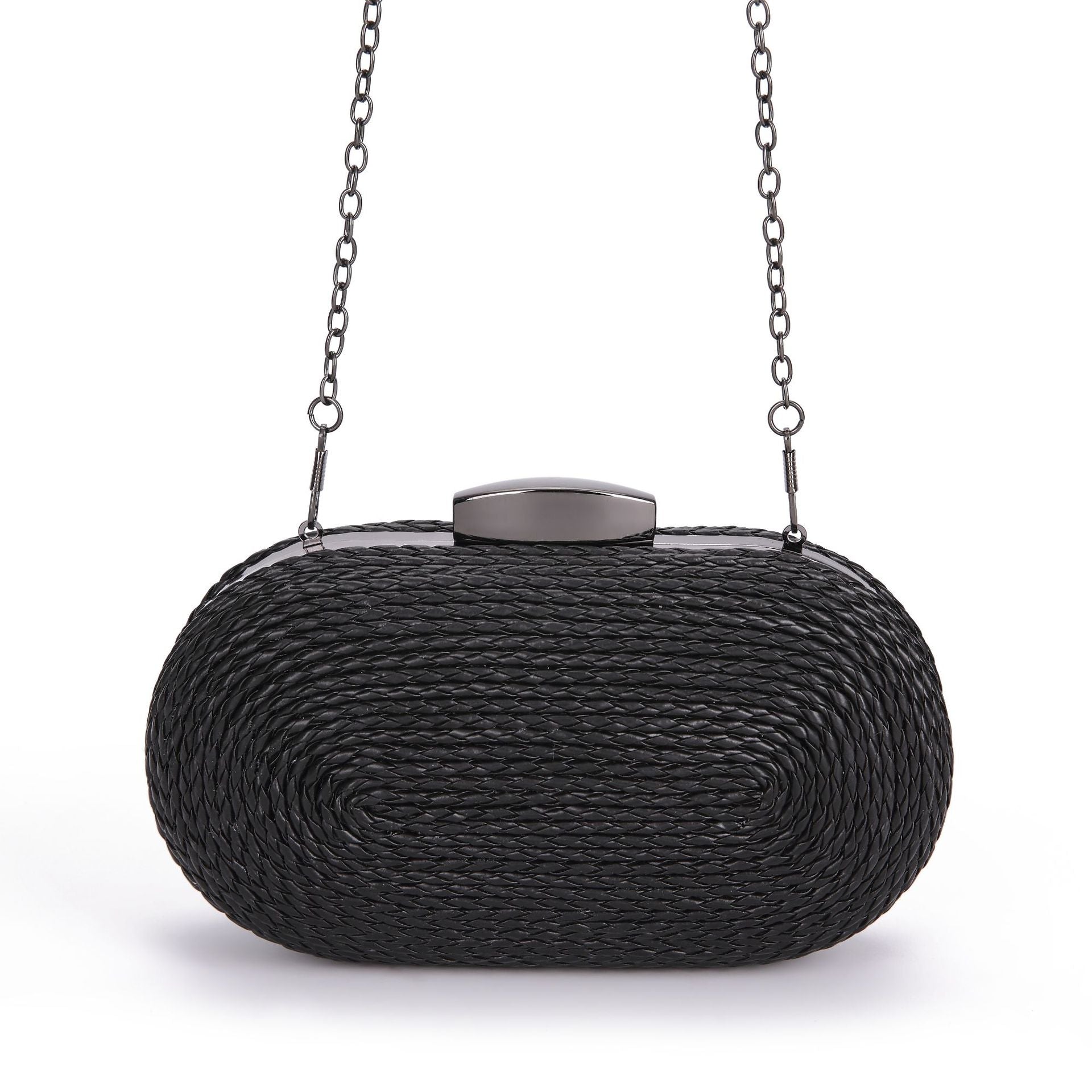 Fashionable oval crossbody woven bags