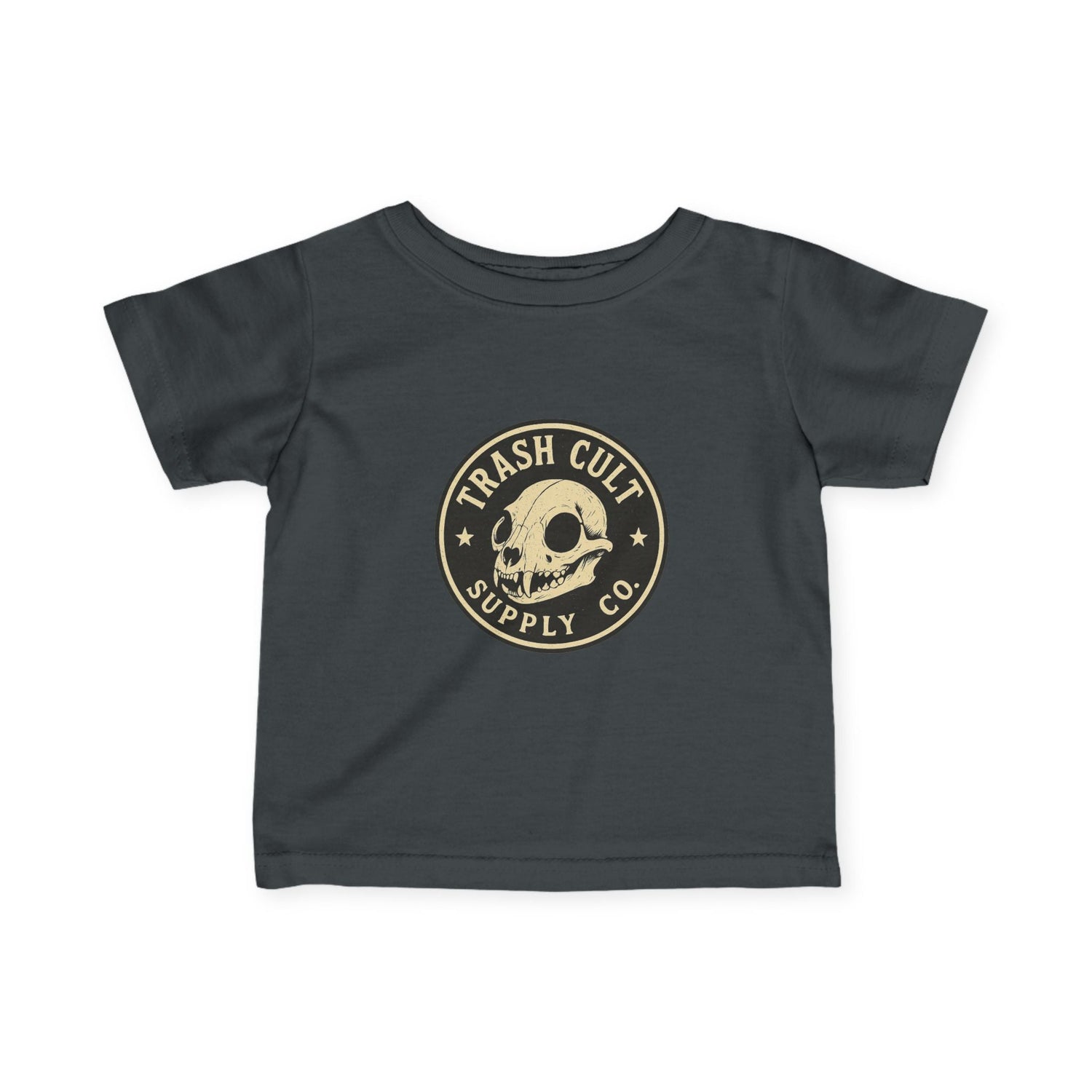 Trash Cult Skull Infant Tee, Baby T-Shirt, Unisex Baby Top, Cute Skull Baby Clothes, Edgy Infant Apparel, Trendy Newborn Gift