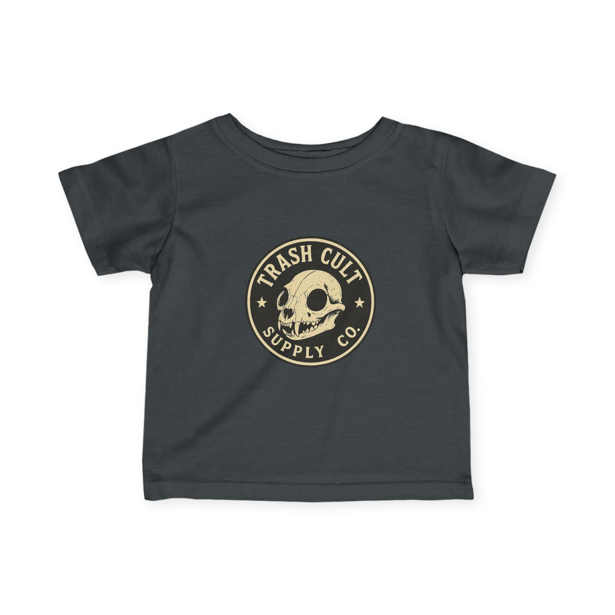 Trash Cult Skull Infant Tee, Baby T-Shirt, Unisex Baby Top, Cute Skull Baby Clothes, Edgy Infant Apparel, Trendy Newborn Gift