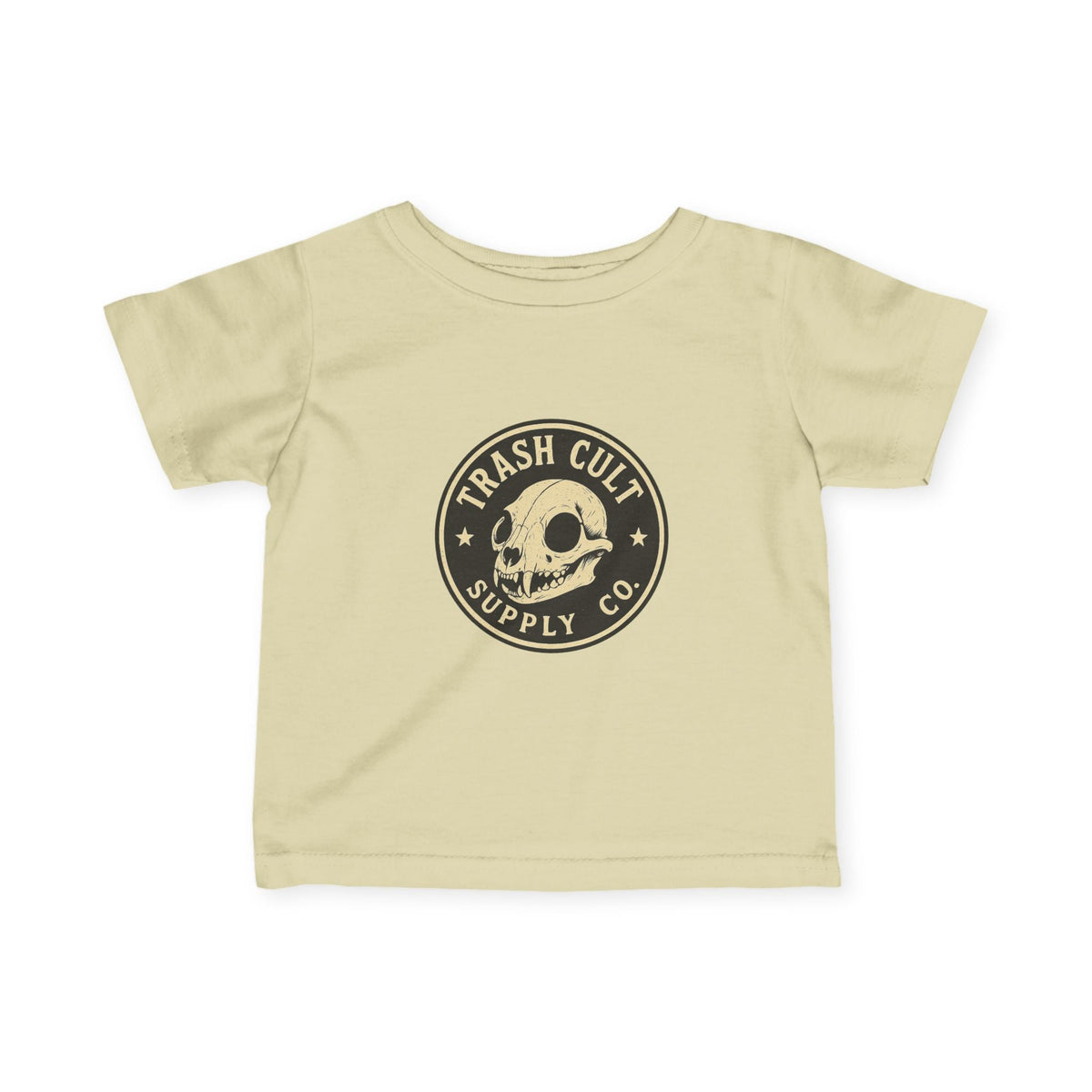 Trash Cult Skull Infant Tee, Baby T-Shirt, Unisex Baby Top, Cute Skull Baby Clothes, Edgy Infant Apparel, Trendy Newborn Gift