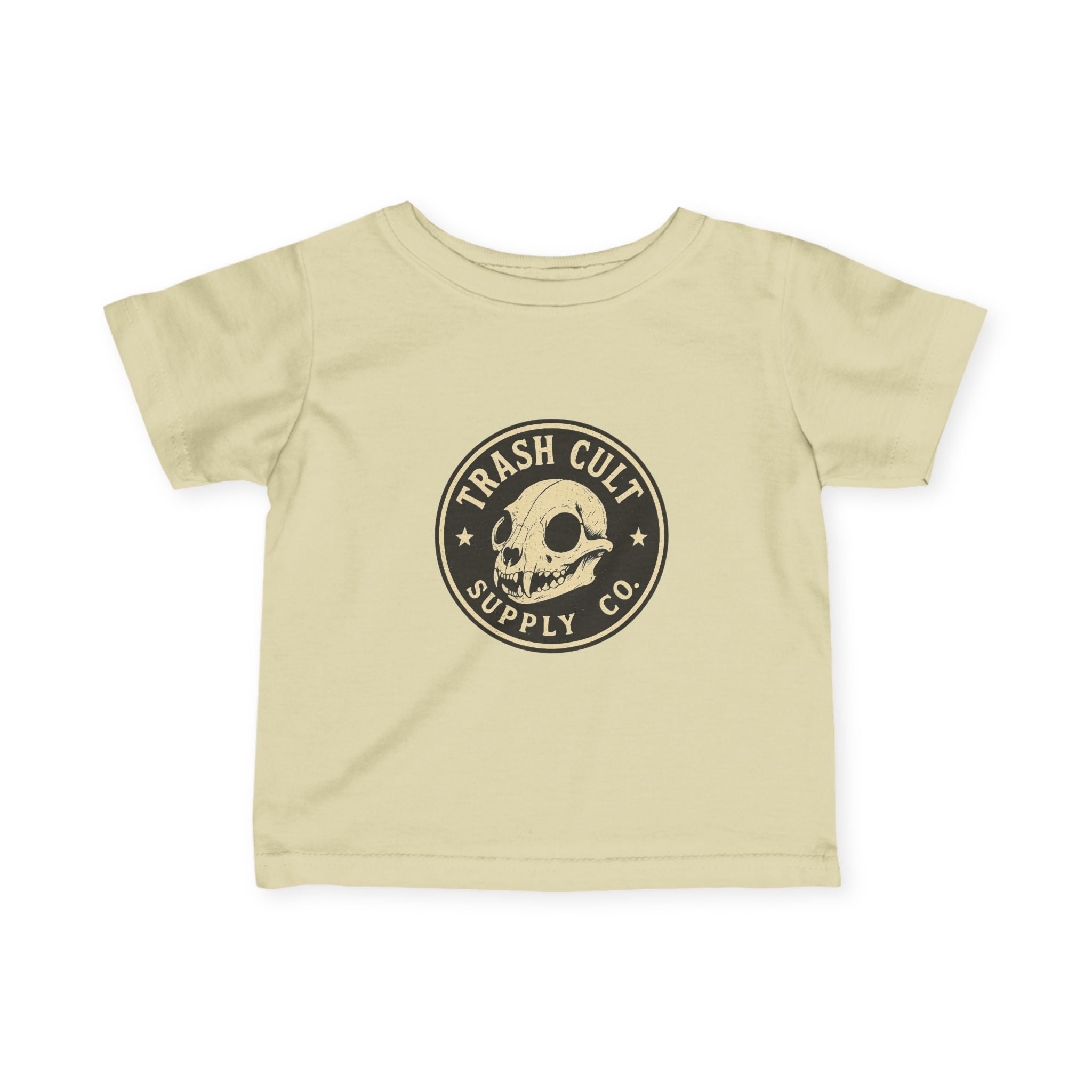 Trash Cult Skull Infant Tee, Baby T-Shirt, Unisex Baby Top, Cute Skull Baby Clothes, Edgy Infant Apparel, Trendy Newborn Gift