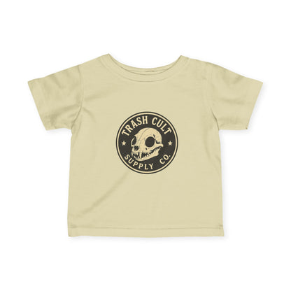 Trash Cult Skull Infant Tee, Baby T-Shirt, Unisex Baby Top, Cute Skull Baby Clothes, Edgy Infant Apparel, Trendy Newborn Gift