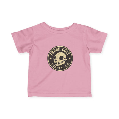 Trash Cult Skull Infant Tee, Baby T-Shirt, Unisex Baby Top, Cute Skull Baby Clothes, Edgy Infant Apparel, Trendy Newborn Gift
