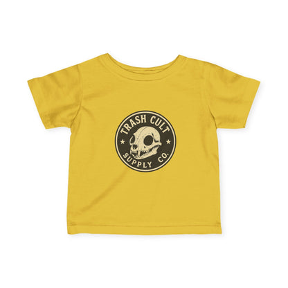 Trash Cult Skull Infant Tee, Baby T-Shirt, Unisex Baby Top, Cute Skull Baby Clothes, Edgy Infant Apparel, Trendy Newborn Gift