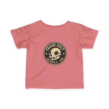 Trash Cult Skull Infant Tee, Baby T-Shirt, Unisex Baby Top, Cute Skull Baby Clothes, Edgy Infant Apparel, Trendy Newborn Gift