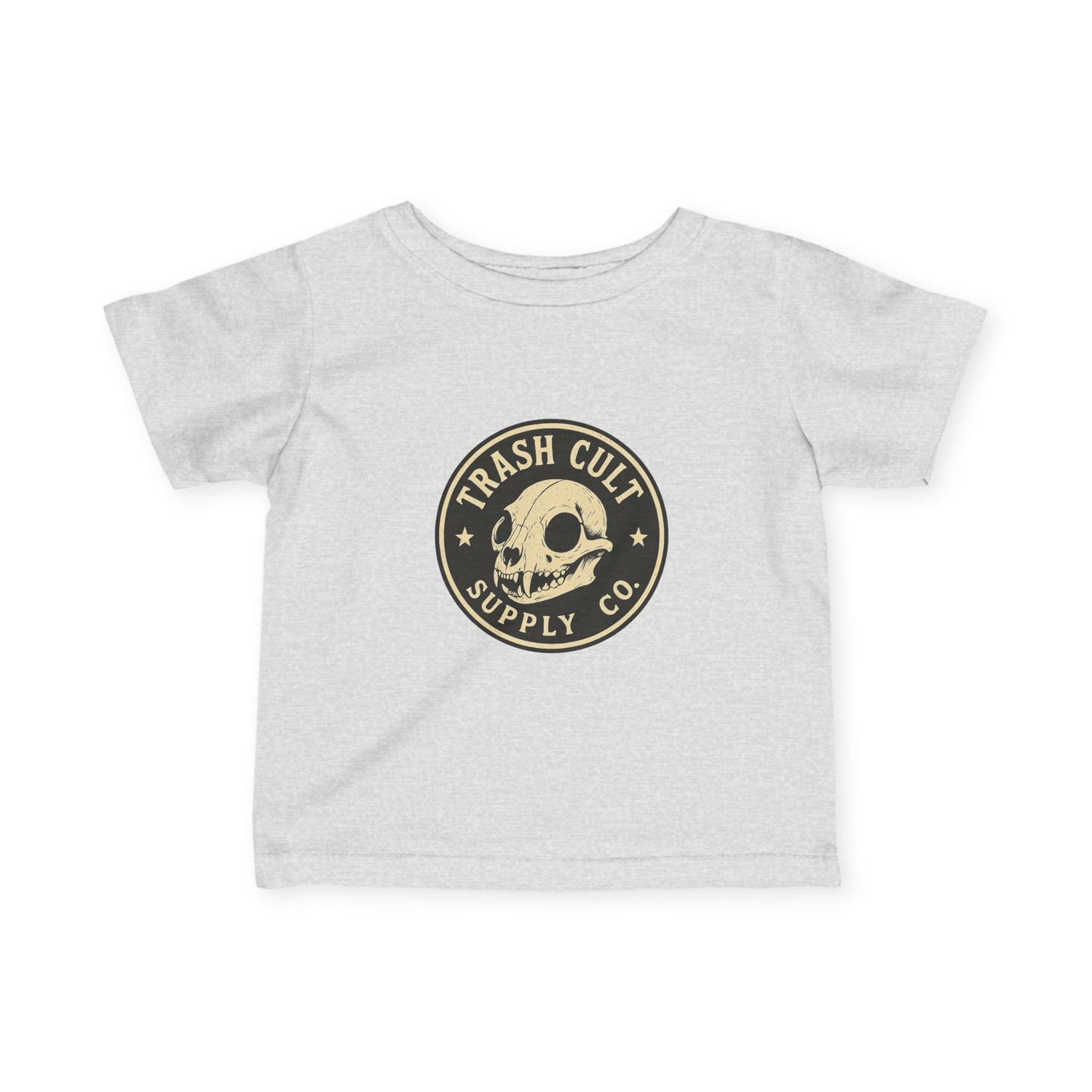 Trash Cult Skull Infant Tee, Baby T-Shirt, Unisex Baby Top, Cute Skull Baby Clothes, Edgy Infant Apparel, Trendy Newborn Gift