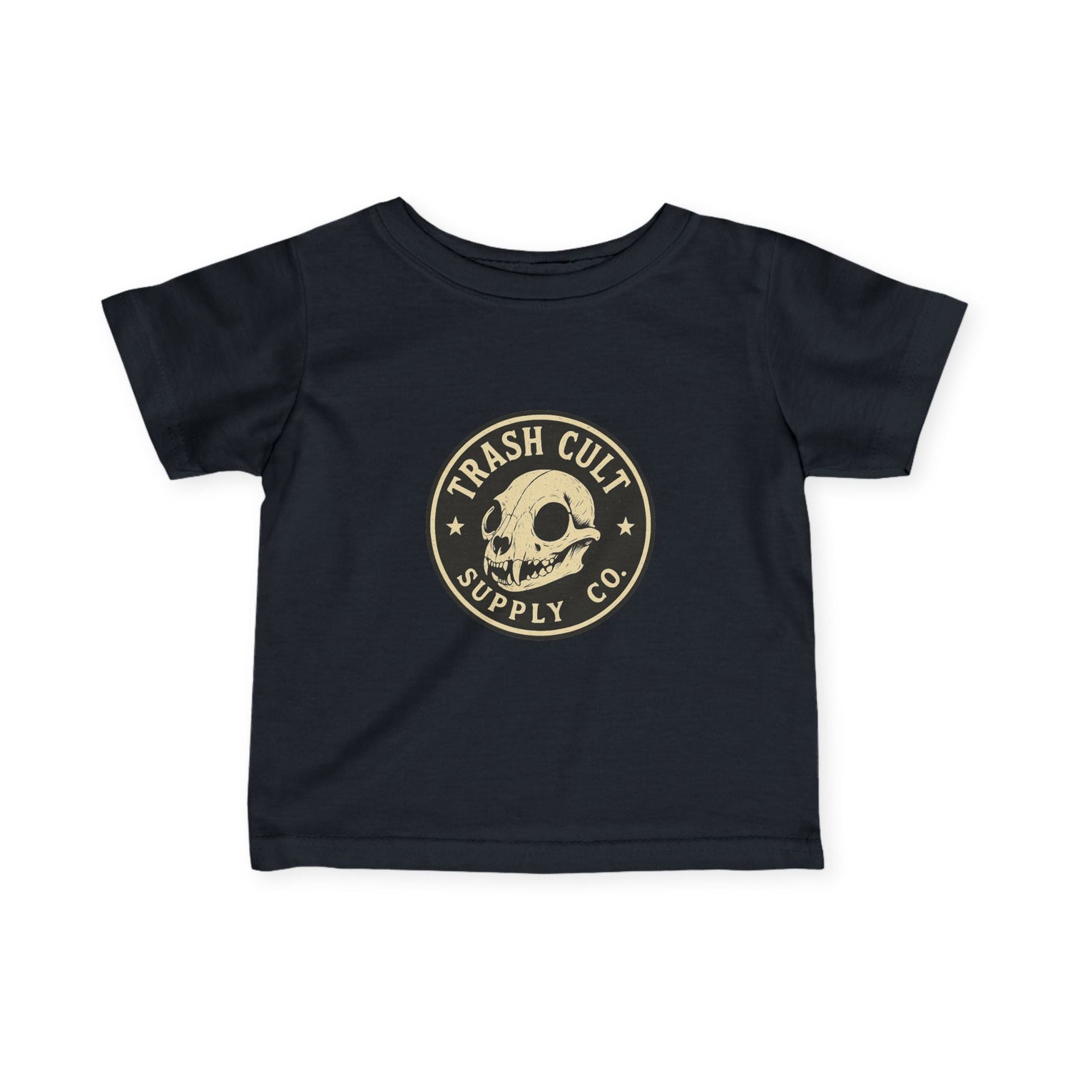 Trash Cult Skull Infant Tee, Baby T-Shirt, Unisex Baby Top, Cute Skull Baby Clothes, Edgy Infant Apparel, Trendy Newborn Gift