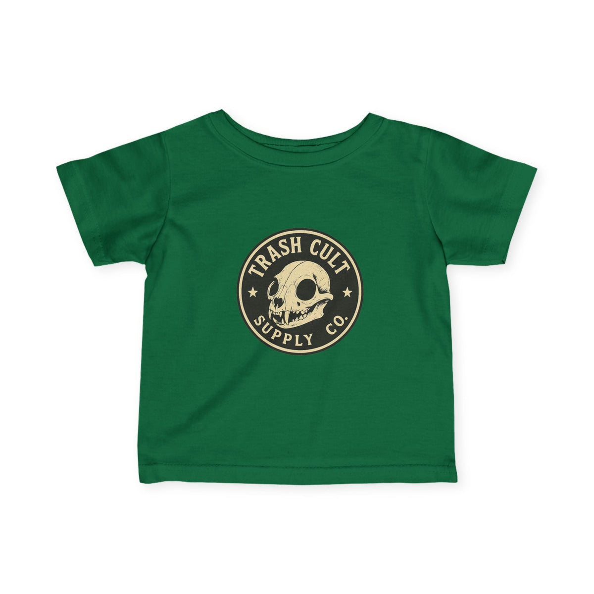 Trash Cult Skull Infant Tee, Baby T-Shirt, Unisex Baby Top, Cute Skull Baby Clothes, Edgy Infant Apparel, Trendy Newborn Gift