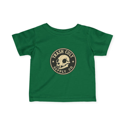 Trash Cult Skull Infant Tee, Baby T-Shirt, Unisex Baby Top, Cute Skull Baby Clothes, Edgy Infant Apparel, Trendy Newborn Gift