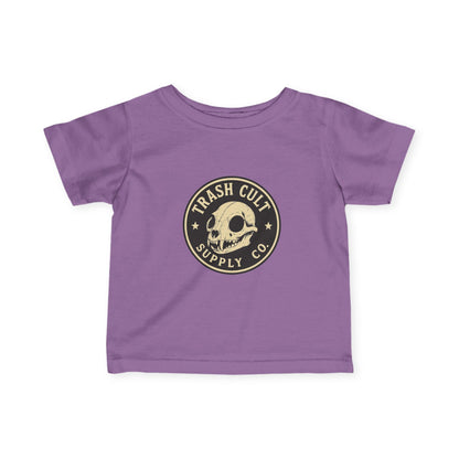 Trash Cult Skull Infant Tee, Baby T-Shirt, Unisex Baby Top, Cute Skull Baby Clothes, Edgy Infant Apparel, Trendy Newborn Gift