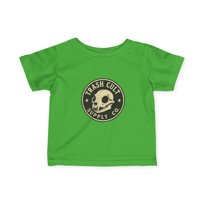 Trash Cult Skull Infant Tee, Baby T-Shirt, Unisex Baby Top, Cute Skull Baby Clothes, Edgy Infant Apparel, Trendy Newborn Gift