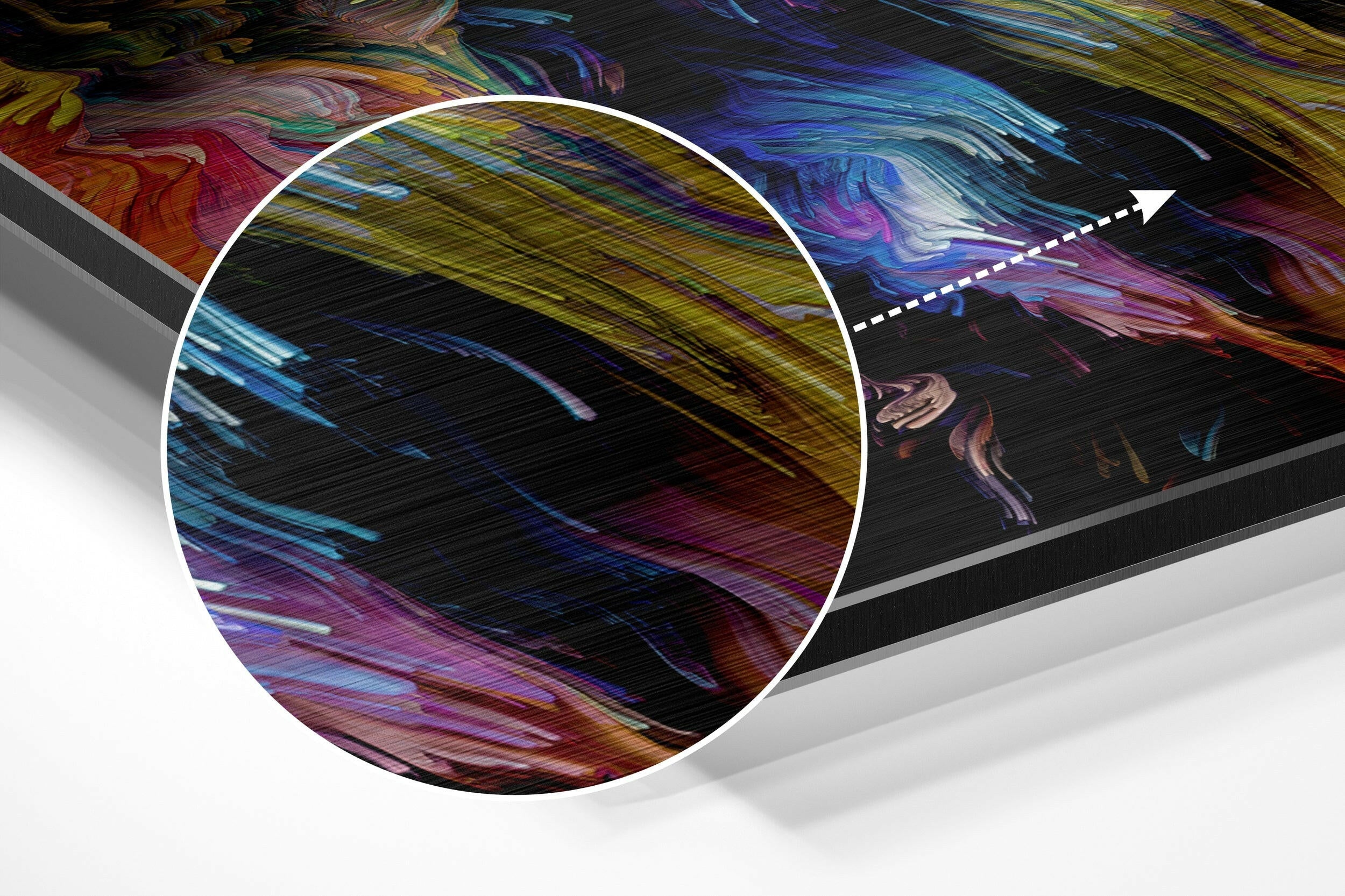 Neon Paint Splash Singing Profile Brushed Aluminium Dibond Wall Art