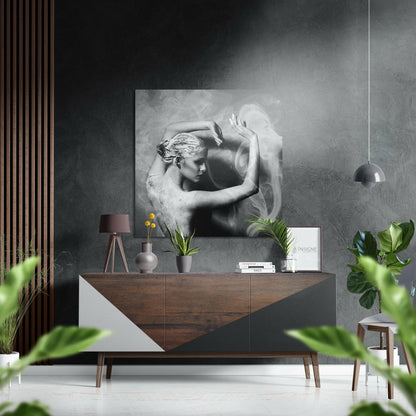 Dance with Smoke Brushed Aluminium Dibond Wall Art