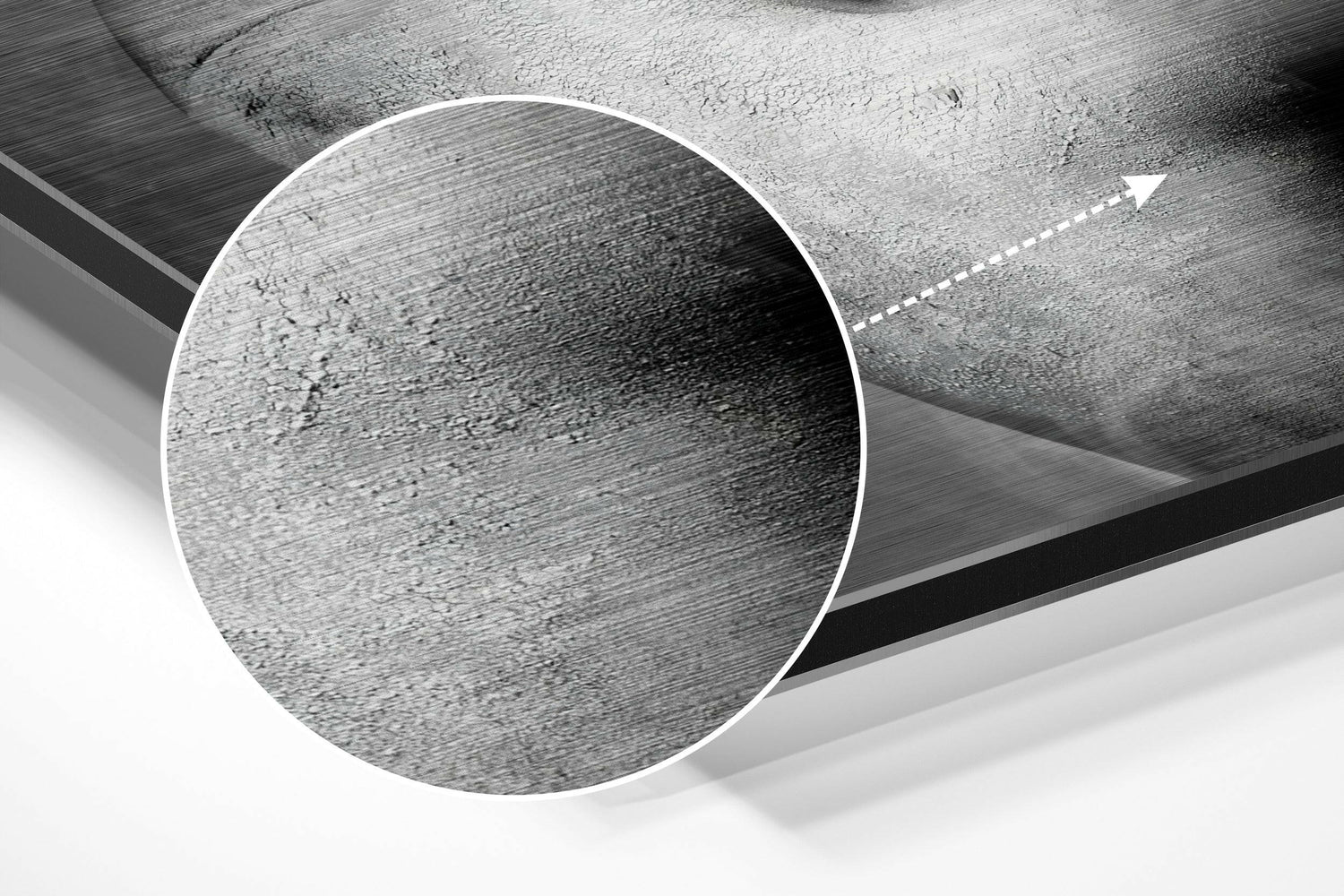Dance with Smoke Brushed Aluminium Dibond Wall Art