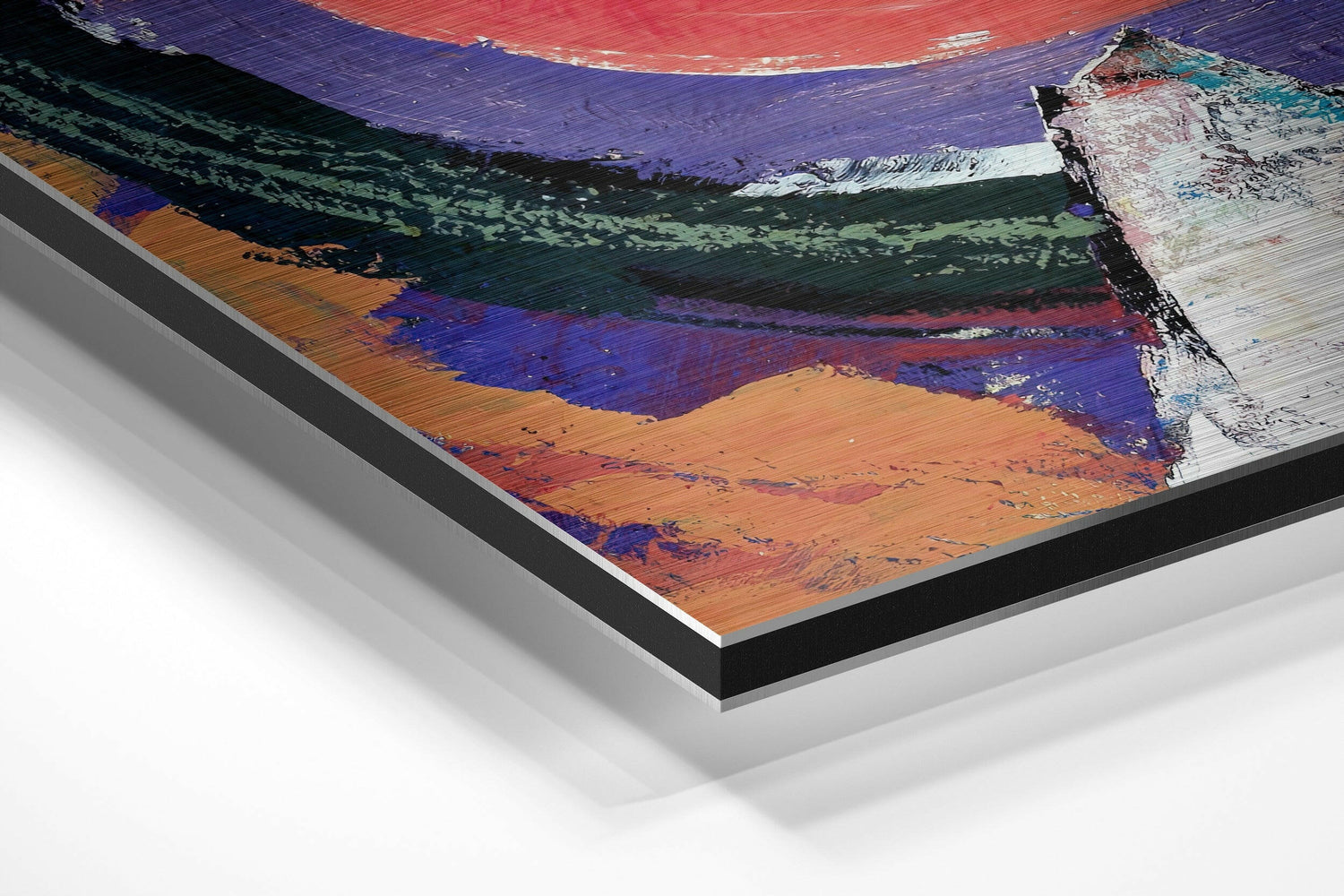 Kandinsky Style Brushed Aluminium Dibond Wall Art