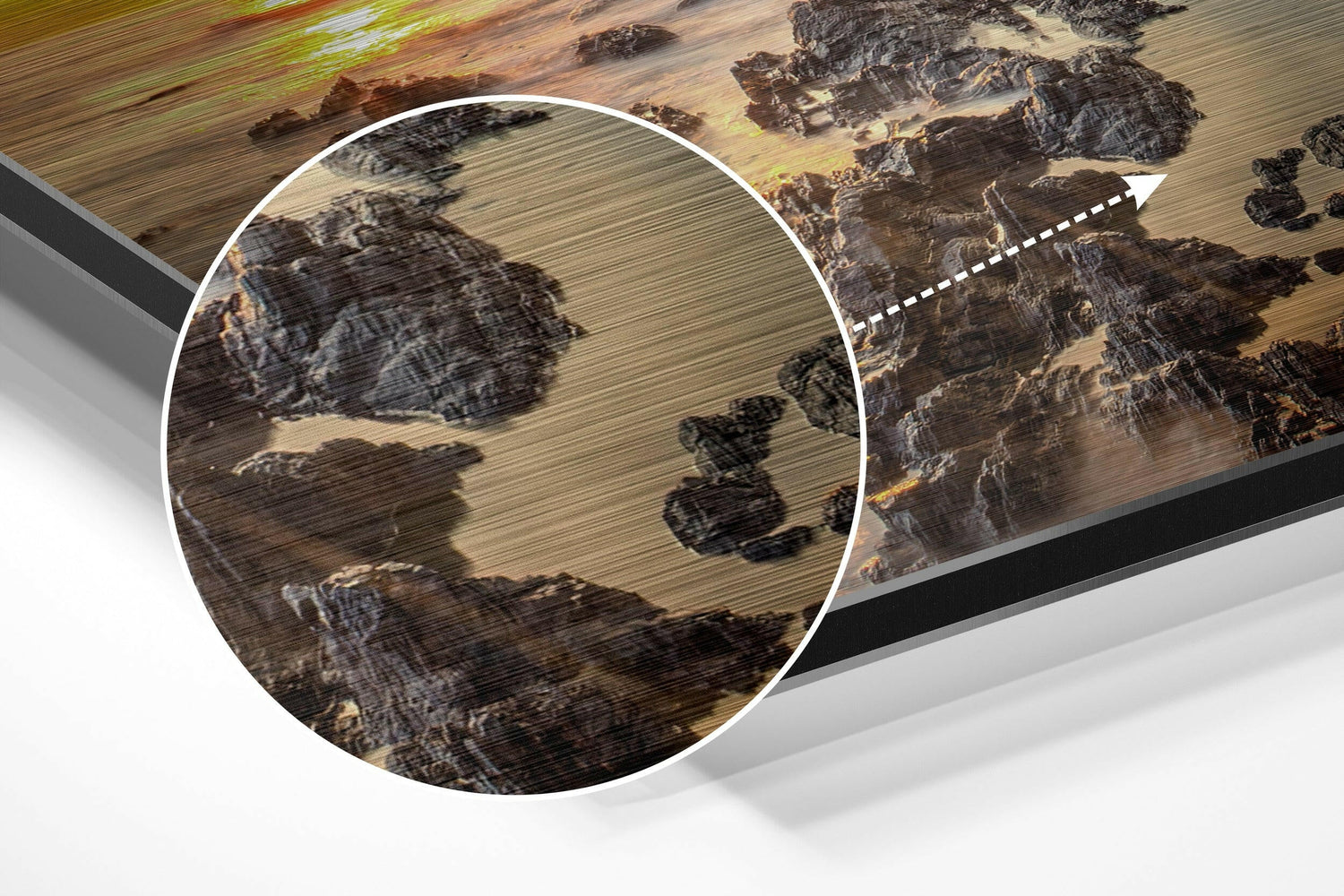 Sunset Brushed Aluminium Dibond Wall Art