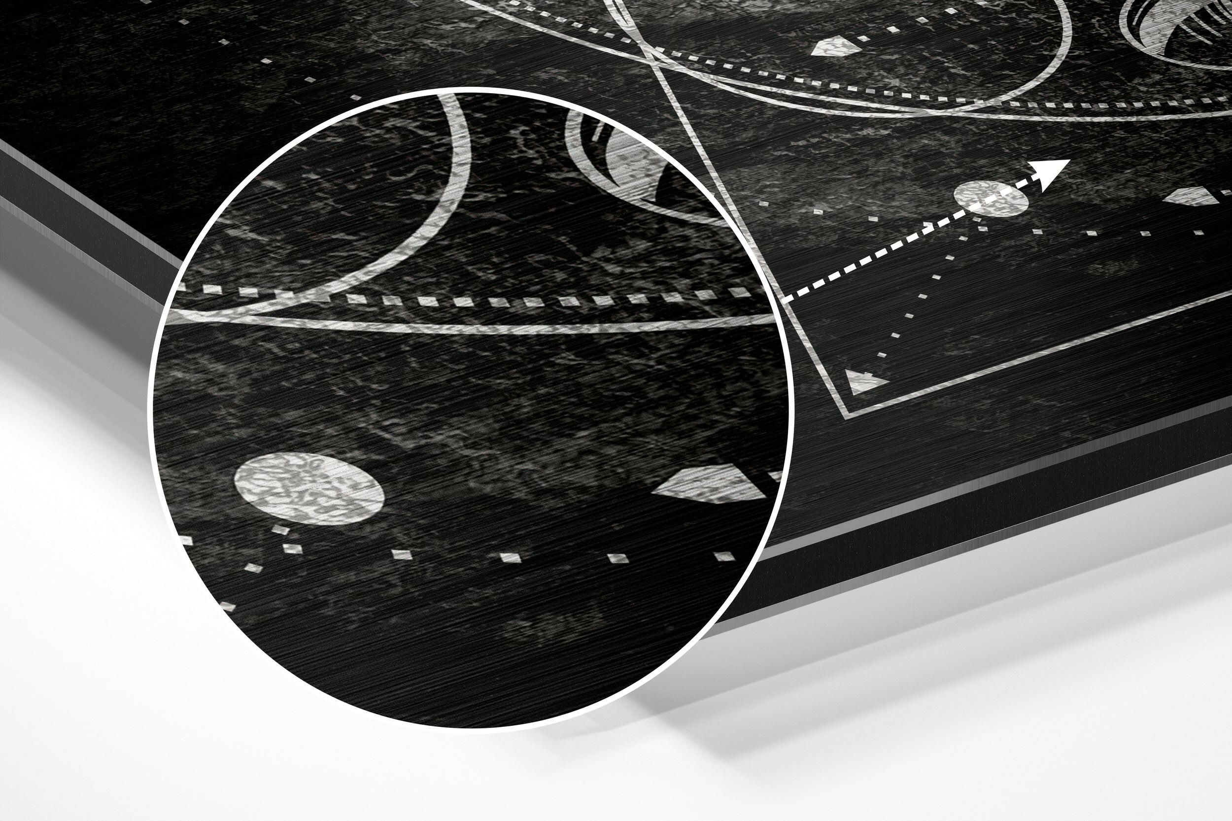 Lines of Space Brushed Aluminium Dibond Wall Art
