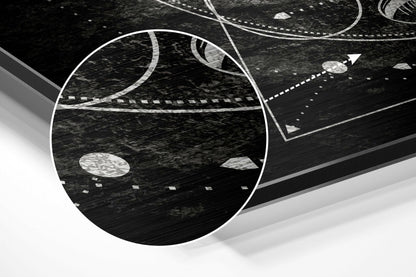 Lines of Space Brushed Aluminium Dibond Wall Art