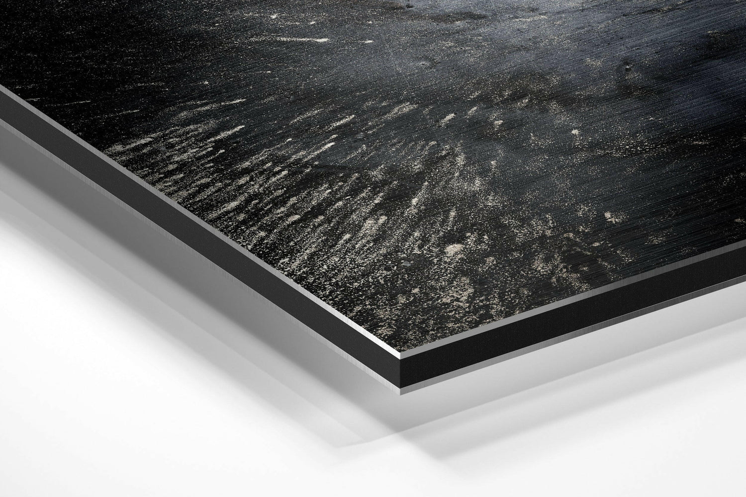 Charcoal Smoke Ink Brushed Aluminium Dibond Wall Art
