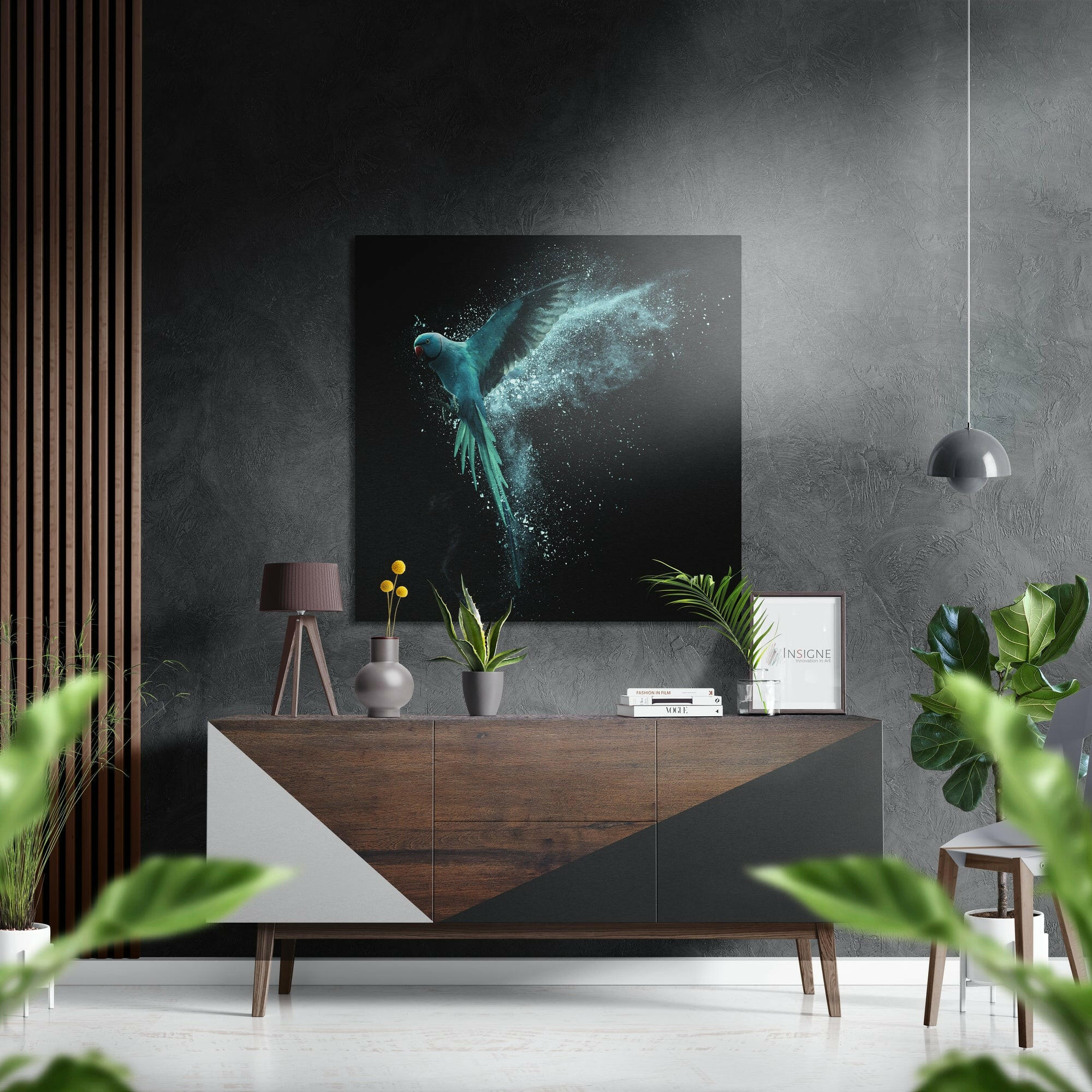 Sparkling Wings Brushed Aluminium Dibond Wall Art