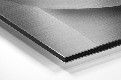 Silver Metallic Lips Close Up Brushed Aluminium Dibond Wall Art